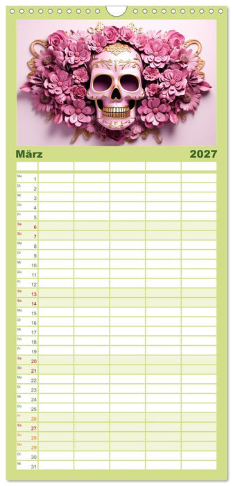 Skull Flower - Totenkopf ART (CALVENDO Familienplaner 2027)