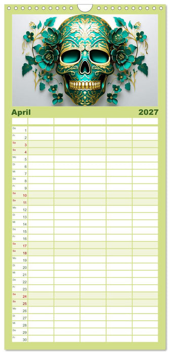 Skull Flower - Totenkopf ART (CALVENDO Familienplaner 2027)