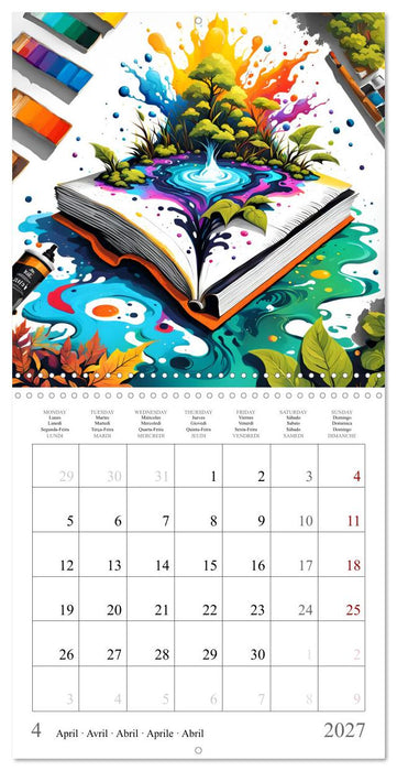 Un livre fantasmagorique (CALVENDO Calendrier mensuel 2027)