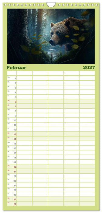 Waldgeflüster - ein kunstvoller Spaziergang durch unsere Wälder (CALVENDO Familienplaner 2027)
