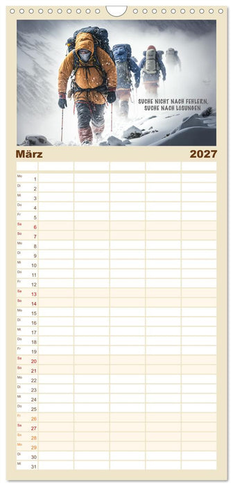 Motivation und Bergsteigen (CALVENDO Familienplaner 2027)
