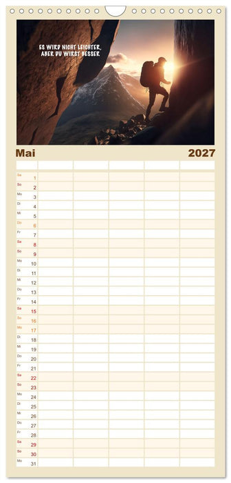 Motivation und Bergsteigen (CALVENDO Familienplaner 2027)