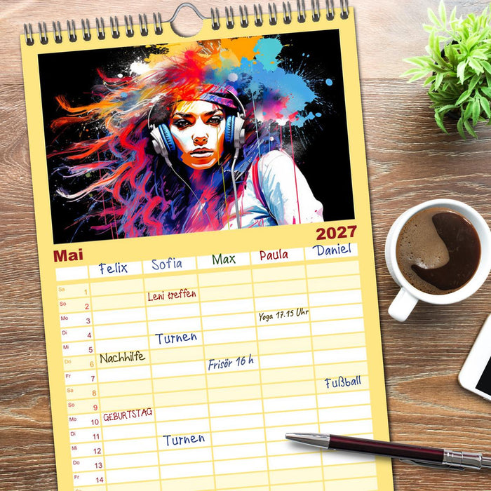 Color Dance Art (CALVENDO Familienplaner 2027)