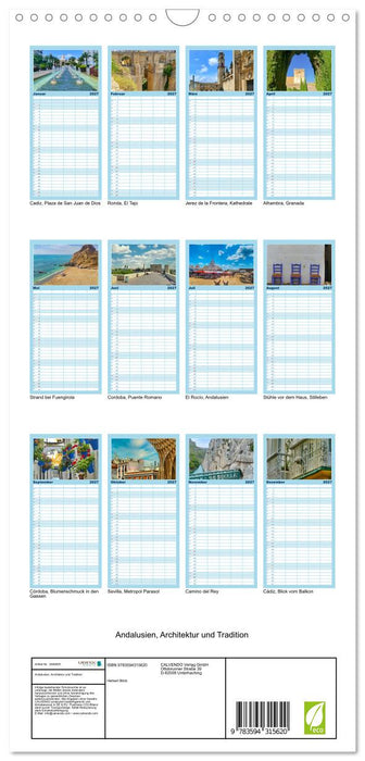 Andalusien, Architektur und Tradition (CALVENDO Familienplaner 2027)