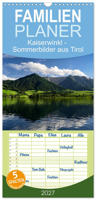 Kaiserwinkl - Sommerbilder aus Tirol (CALVENDO Familienplaner 2027)