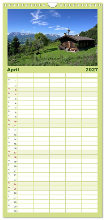 Kaiserwinkl - Sommerbilder aus Tirol (CALVENDO Familienplaner 2027)
