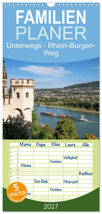 Unterwegs - Rhein-Burgen-Weg (CALVENDO Familienplaner 2027)