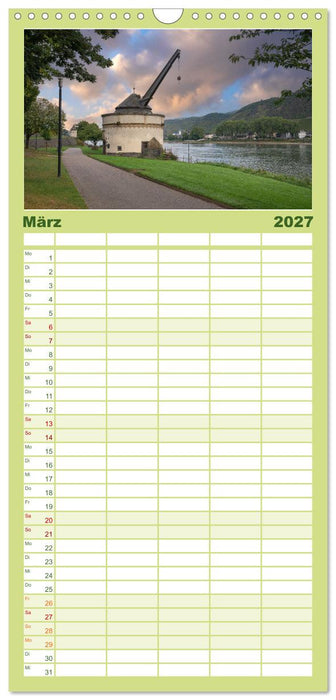 Unterwegs - Rhein-Burgen-Weg (CALVENDO Familienplaner 2027)