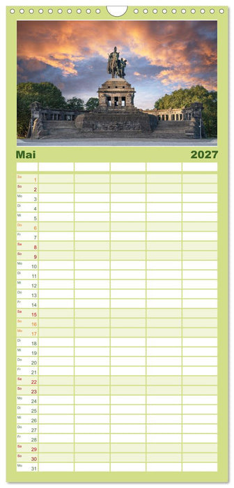Unterwegs - Rhein-Burgen-Weg (CALVENDO Familienplaner 2027)