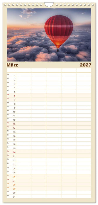 Freiheit im Wind - Mit dem Ballon durchs Jahr (CALVENDO Familienplaner 2027)