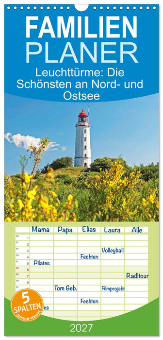 Leuchttürme: Die Schönsten an Nord- und Ostsee (CALVENDO Familienplaner 2027)