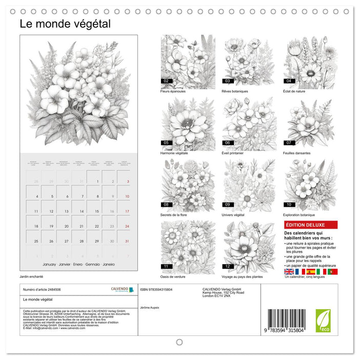 Le monde végétal (CALVENDO Calendrier mensuel 2027)
