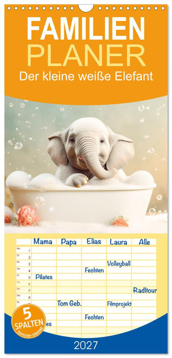 Der kleine weiße Elefant (CALVENDO Familienplaner 2027)