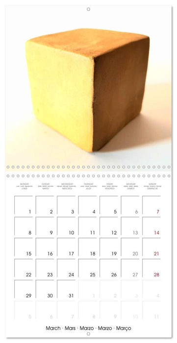 The Platonic Bodies modelled in clay (CALVENDO Monthly Calendar 2027)