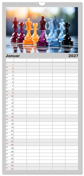 Schachfiguren in Freizeitkleidung (CALVENDO Familienplaner 2027)
