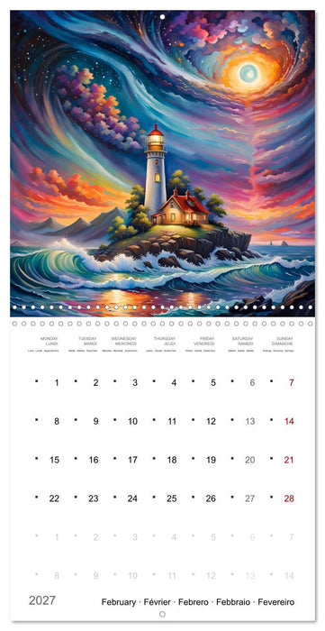 Phares romantiques (CALVENDO Calendrier mensuel 2027)