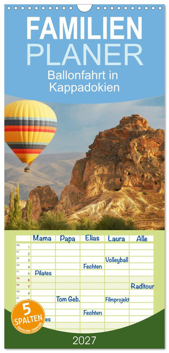 Ballonfahrt in Kappadokien (CALVENDO Familienplaner 2027)