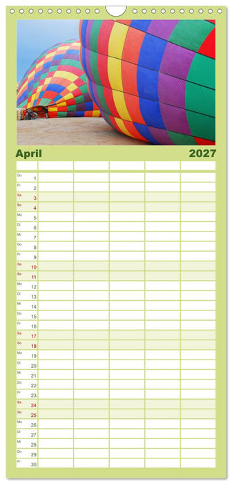 Ballonfahrt in Kappadokien (CALVENDO Familienplaner 2027)
