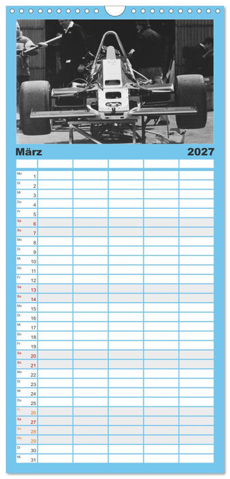 Formel, Rennen, Boxengasse 1971-´83 (CALVENDO Familienplaner 2027)