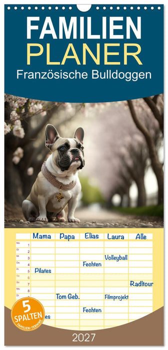 Französische Bulldoggen (CALVENDO Familienplaner 2027)