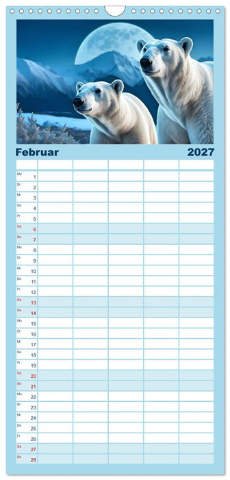 Im magischen Land der Eisbären (CALVENDO Familienplaner 2027)