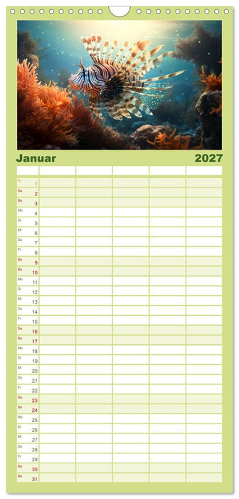 Quer durch die Tierwelt der Erde (CALVENDO Familienplaner 2027)