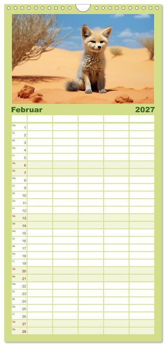 Quer durch die Tierwelt der Erde (CALVENDO Familienplaner 2027)