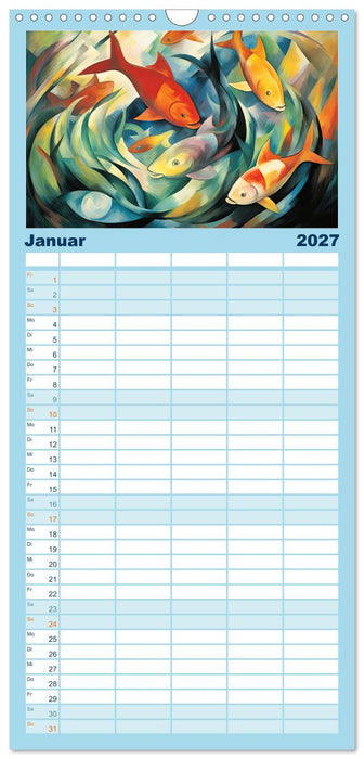 Unterwasserwelt, bunt und wunderschön (CALVENDO Familienplaner 2027)