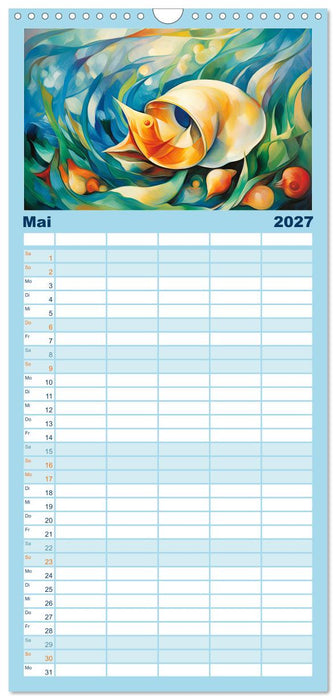 Unterwasserwelt, bunt und wunderschön (CALVENDO Familienplaner 2027)
