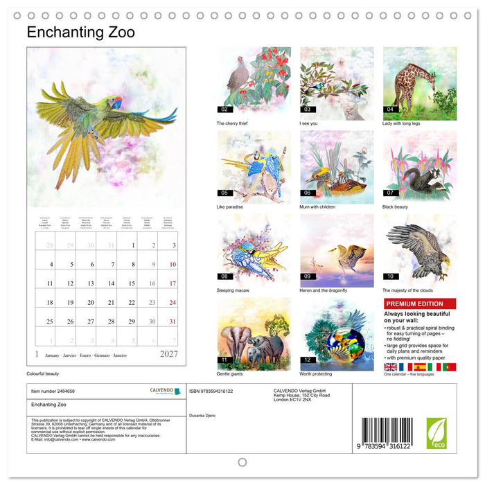 Enchanting Zoo (CALVENDO Monthly Calendar 2027)