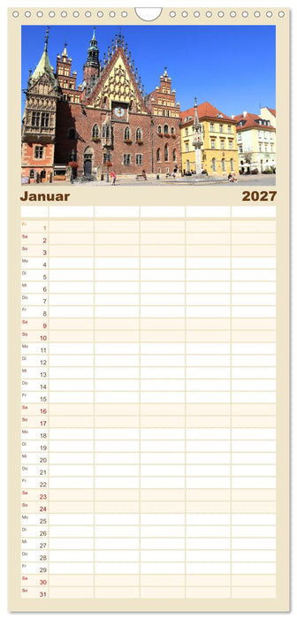 Zauberhaftes Breslau (CALVENDO Familienplaner 2027)