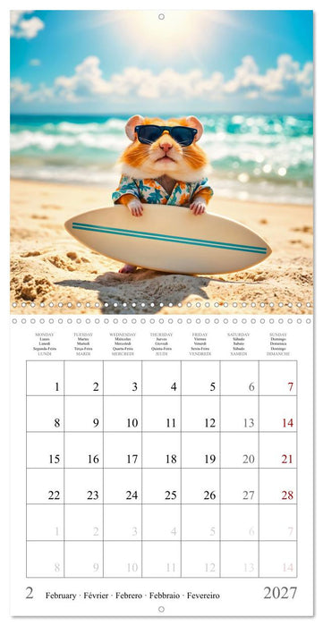 On holiday with AI hamsters (CALVENDO Monthly Calendar 2027)