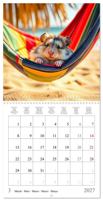 On holiday with AI hamsters (CALVENDO Monthly Calendar 2027)
