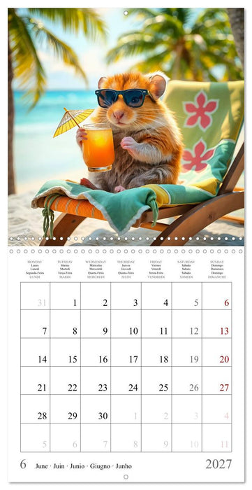 On holiday with AI hamsters (CALVENDO Monthly Calendar 2027)