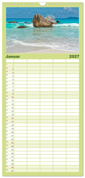 Sagenhafte Seychellen - Idylle im Indischen Ozean (CALVENDO Familienplaner 2027)