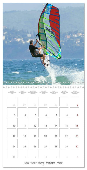 Planche à voile: Eau, écume et vagues (CALVENDO Calendrier mensuel 2027)
