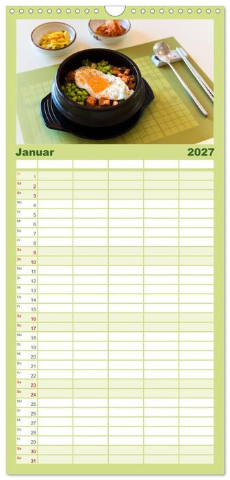 So schmeckt Südkorea: Kreative koreanische Küche (CALVENDO Familienplaner 2027)