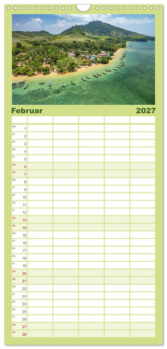 Thailand - Trauminseln in der Andamanensee (CALVENDO Familienplaner 2027)