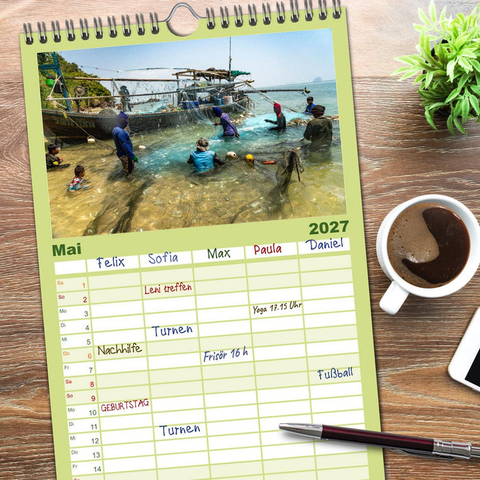 Thailand - Trauminseln in der Andamanensee (CALVENDO Familienplaner 2027)