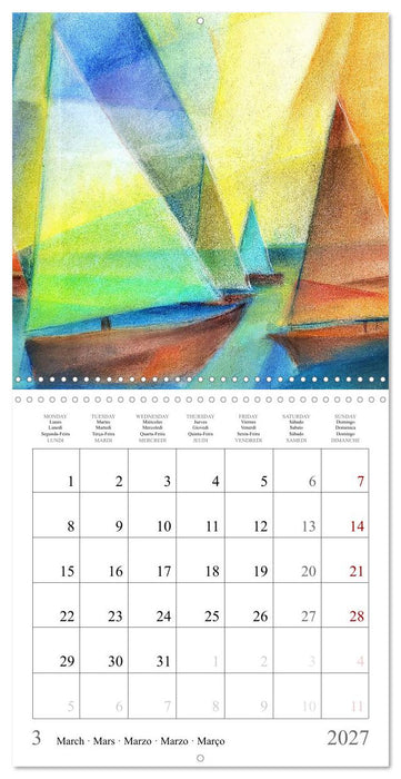 Maritime Adventures - Colourfully painted boats (CALVENDO Monthly Calendar 2027)