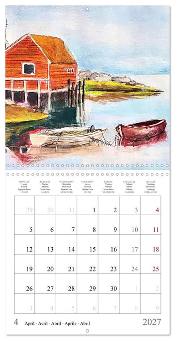 Maritime Adventures - Colourfully painted boats (CALVENDO Monthly Calendar 2027)