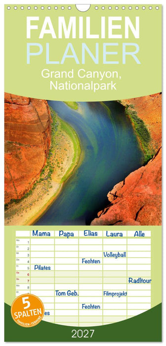 Grand Canyon, Nationalpark (CALVENDO Familienplaner 2027)