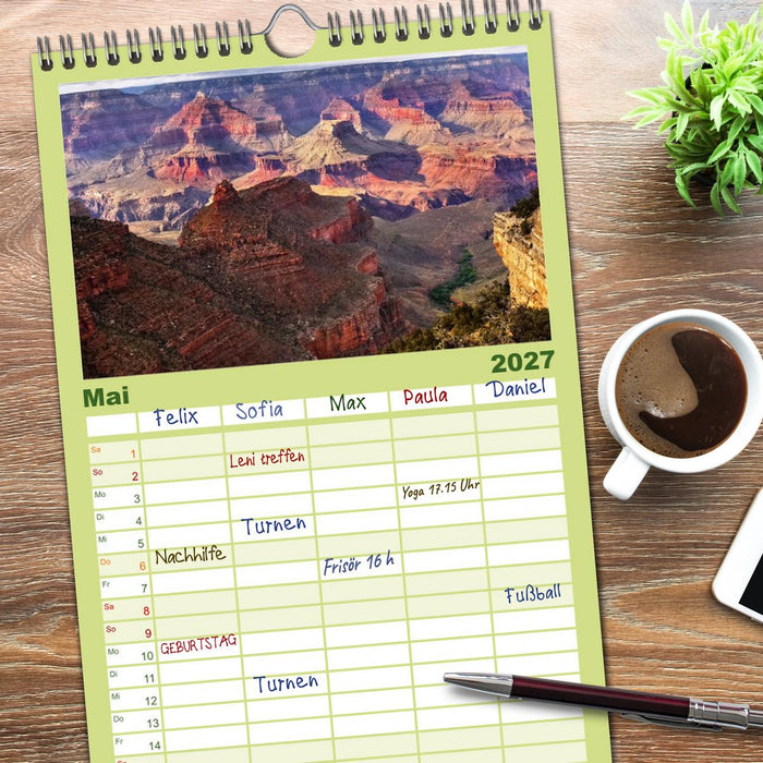 Grand Canyon, Nationalpark (CALVENDO Familienplaner 2027)