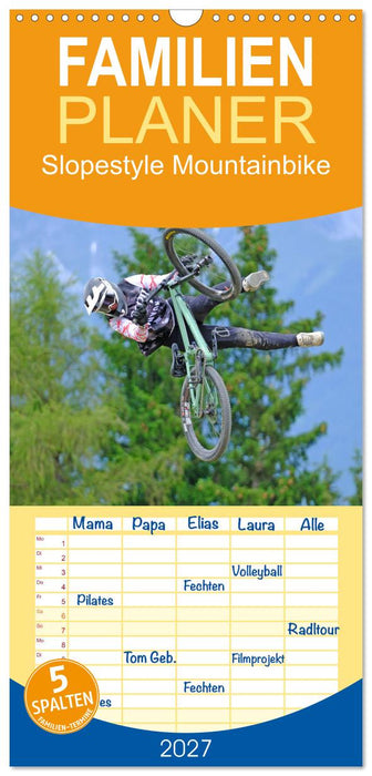 Slopestyle Mountainbike (CALVENDO Familienplaner 2027)