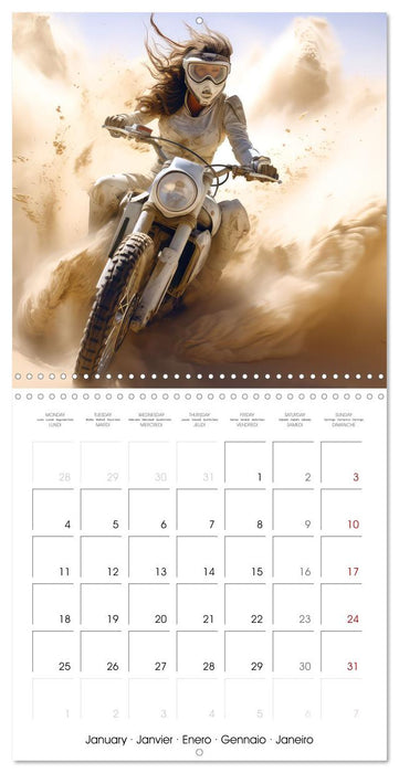 Motorbike desert race (CALVENDO Monthly Calendar 2027)