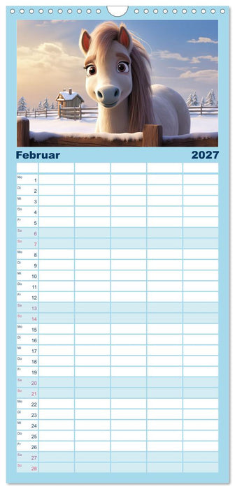 Niedliche Ponys (CALVENDO Familienplaner 2027)