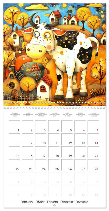 Voyage coloré naïf (CALVENDO Calendrier mensuel 2027)
