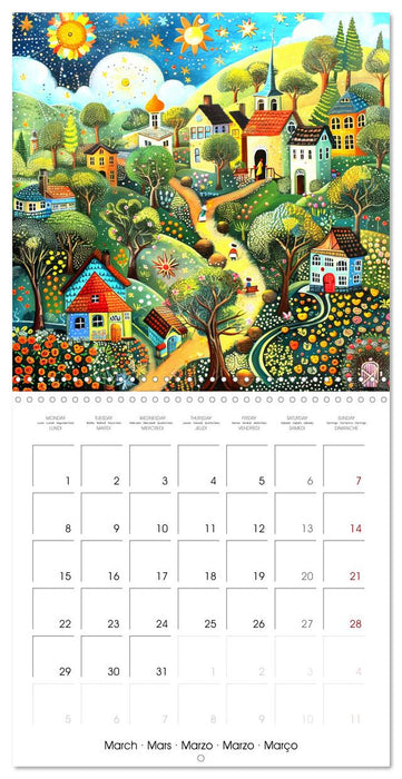 Voyage coloré naïf (CALVENDO Calendrier mensuel 2027)