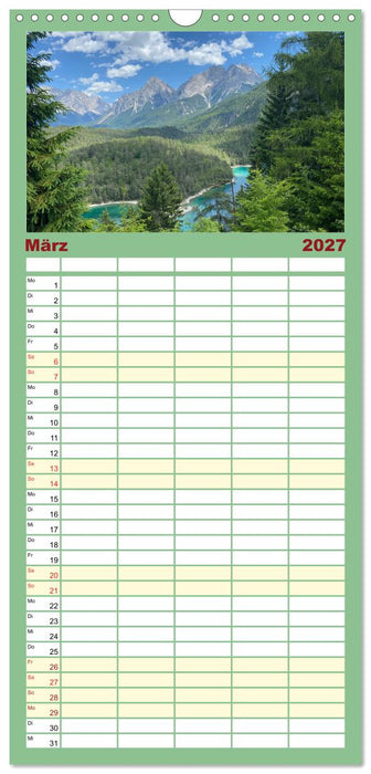 Alpenauszeit - Schöne Orte der Alpen (CALVENDO Familienplaner 2027)