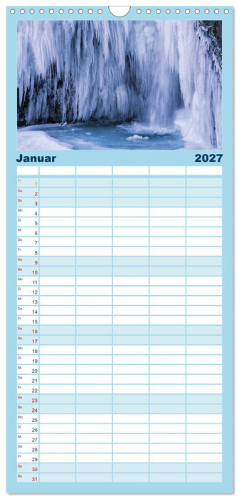 Island - faszinierende Landschaften im Süden (CALVENDO Familienplaner 2027)